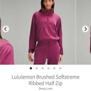 Lululemon Athletica Berry Half-Zip Hoodie
